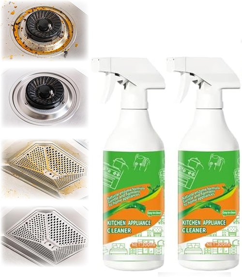 Kaminii Fly Cleanse Natural Formula to Household Appliances,New10.56oz Electrolyzed Ion Kitchen Cleaner Spray,Kitchen Appliance Cleaner,For Hold,Oven,Stove,Range Hood (2PCS)