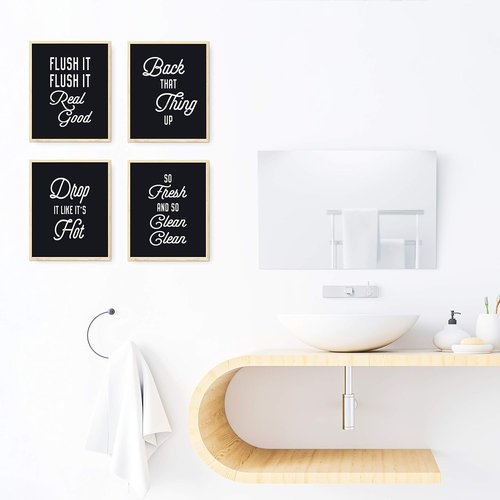 Brooke & Vine Hip Hop Wall Art Prints - Funny 80’s & 90’s Music Posters | Unframed Set of 4 (8 x 10)