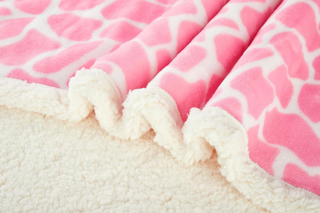 Skiennix Nursery Bed Blanket - Soft Receiving Blanket for Newborns | Warm & Cozy 30" x 40" (Pink Ripple)