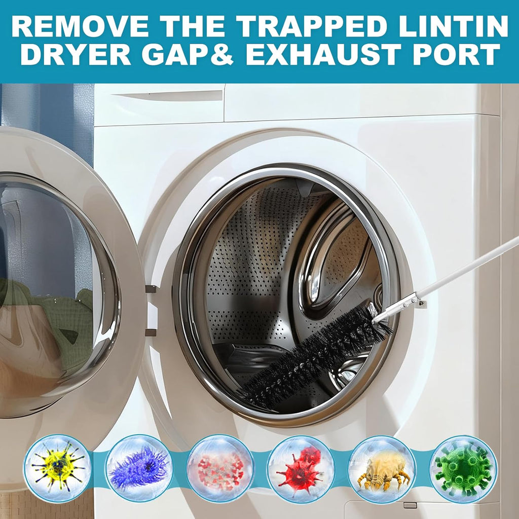Sealegend Dryer Vent Cleaner Kit - 30 Feet Lint Remover with Upgraded Flexible Brush & Drill Attachment