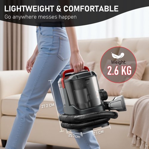 C9 Portable Carpet & Upholstery Cleaner Machine, Spot and Stain Deep Cleaner with Remover Formula for Pets,Stairs,Couch Area Rugs,Upholstery,Car Seat