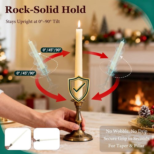 Enhon Candle Adhesive | 4 Pack 8oz Taper Candle Stick Glue for Secure Wedding & Party Decor