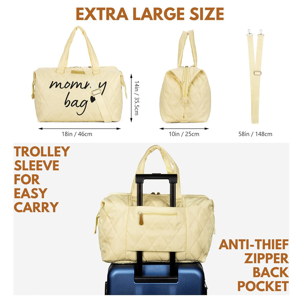 PeraBella Mommy Bag - Stylish Diaper Tote for Hospital & Maternity | Versatile & Spacious Design