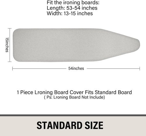 Iwtmm Ironing Board Cover - Heavy-Duty Silicone Coating & Scorch-Resistant Padding | Fits 15 x 54 Inches