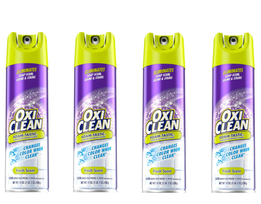 OxiClean Foam-Tastic Fresh Scent Bathroom Cleaner, 19 oz, 4 count