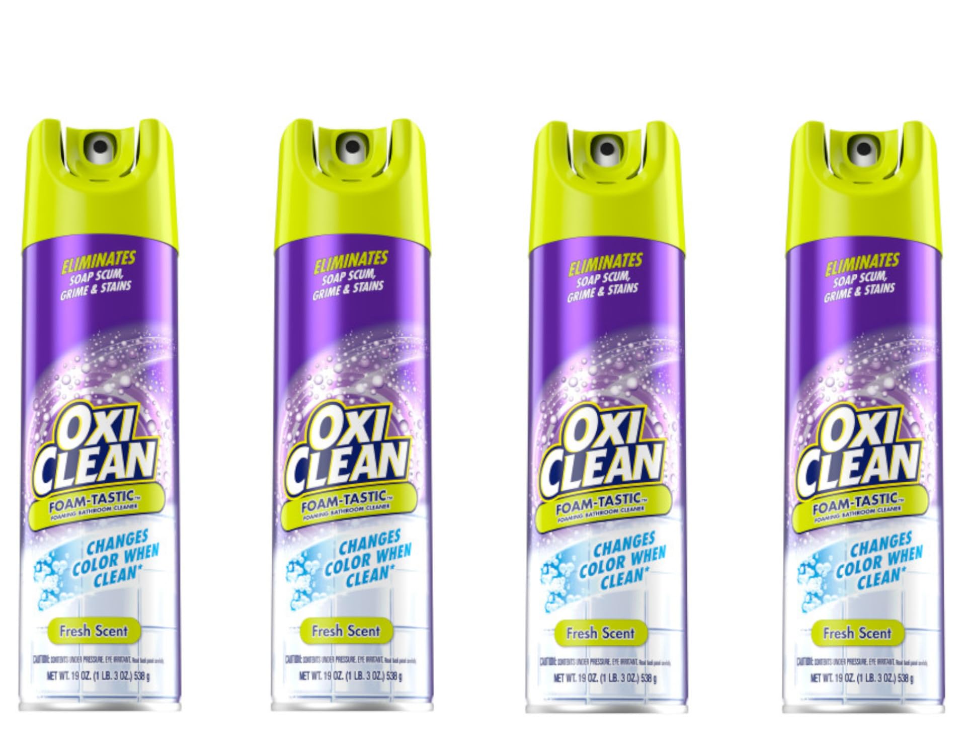 OxiClean Foam-Tastic Fresh Scent Bathroom Cleaner, 19 oz, 4 count
