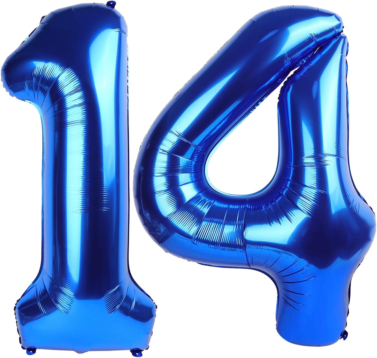 Skiennix 14 Balloon Numbers - Large Dark Blue 40 Inch Foil Balloons for Birthday & Wedding Decor