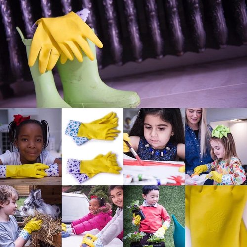 GUBBERLOVES Splashes Protective Gloves for Children XS 6-9YRS