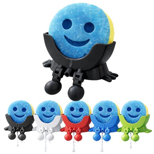 Drip Daddy Peeing Sink Caddy Rack with Drainage – Funny Scrub Sponge Holder & Soap Organizer, Compact Kitchen Countertop Storage Stand Accessory (Black)