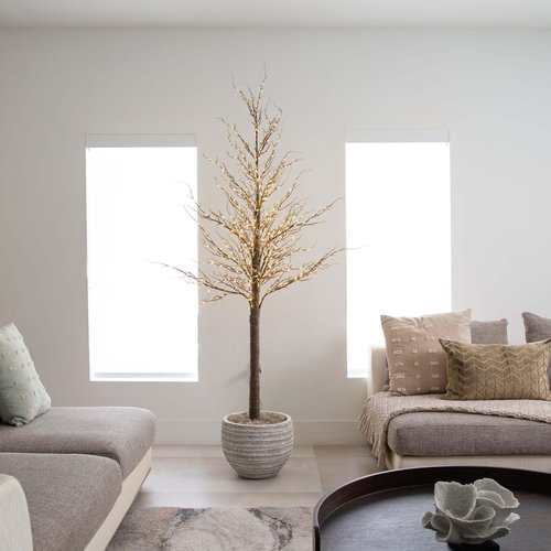 Nearly Natural 6ft. Pre-Lit Artificial Twig Tree with 480 Warm White LED Lights