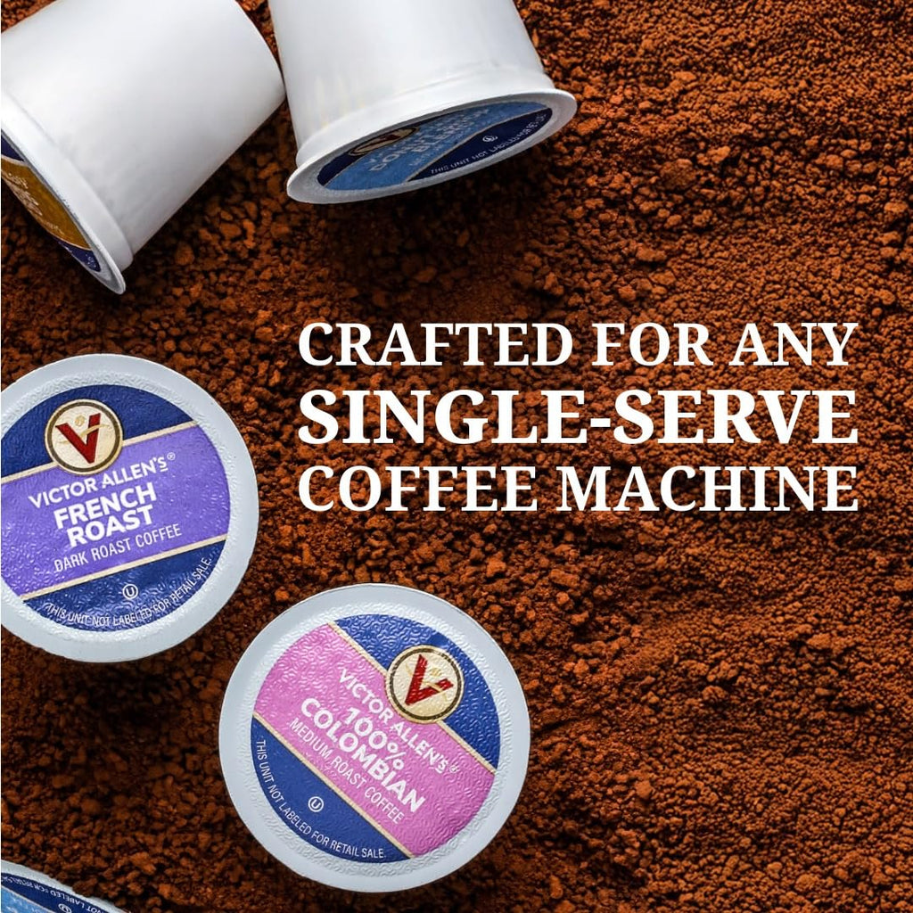 Victor Allen's Coffee Variety Pack - Single Serve Pods | French Vanilla, Caramel Macchiato & Hazelnut, 32 Count