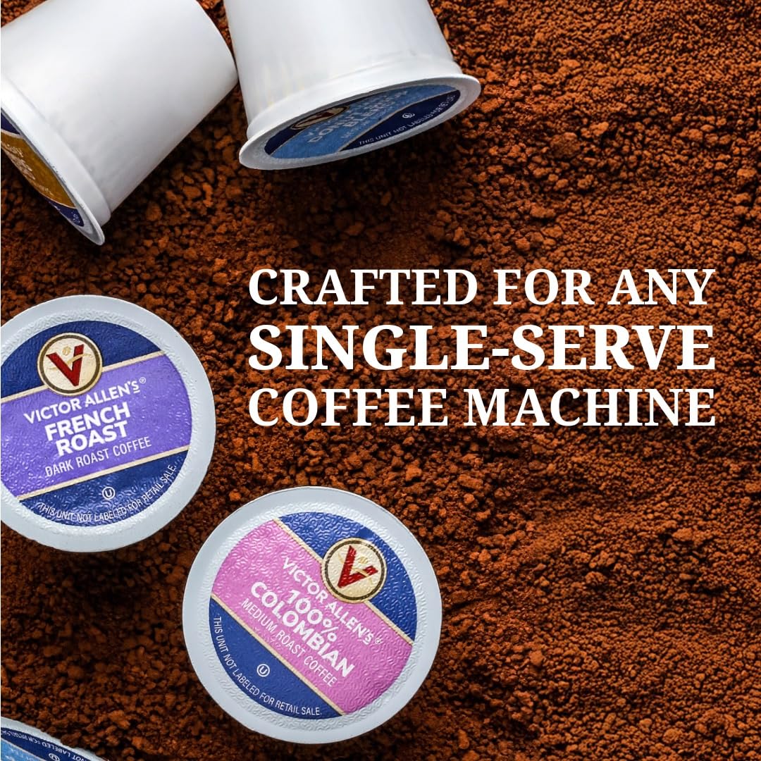 Victor Allen's Coffee Decaf Donut Shop Blend - Medium Roast Single Serve Pods | 42 Count for Keurig K-Cup