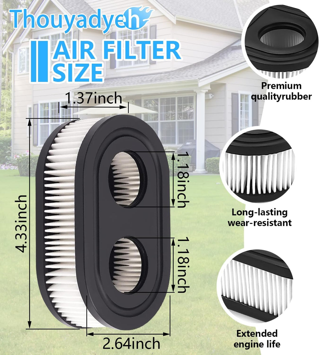 593260 Air Filter - Premium Lawn Mower Replacement Cartridge for 4247, 5432, 550E Series (2 Pcs)