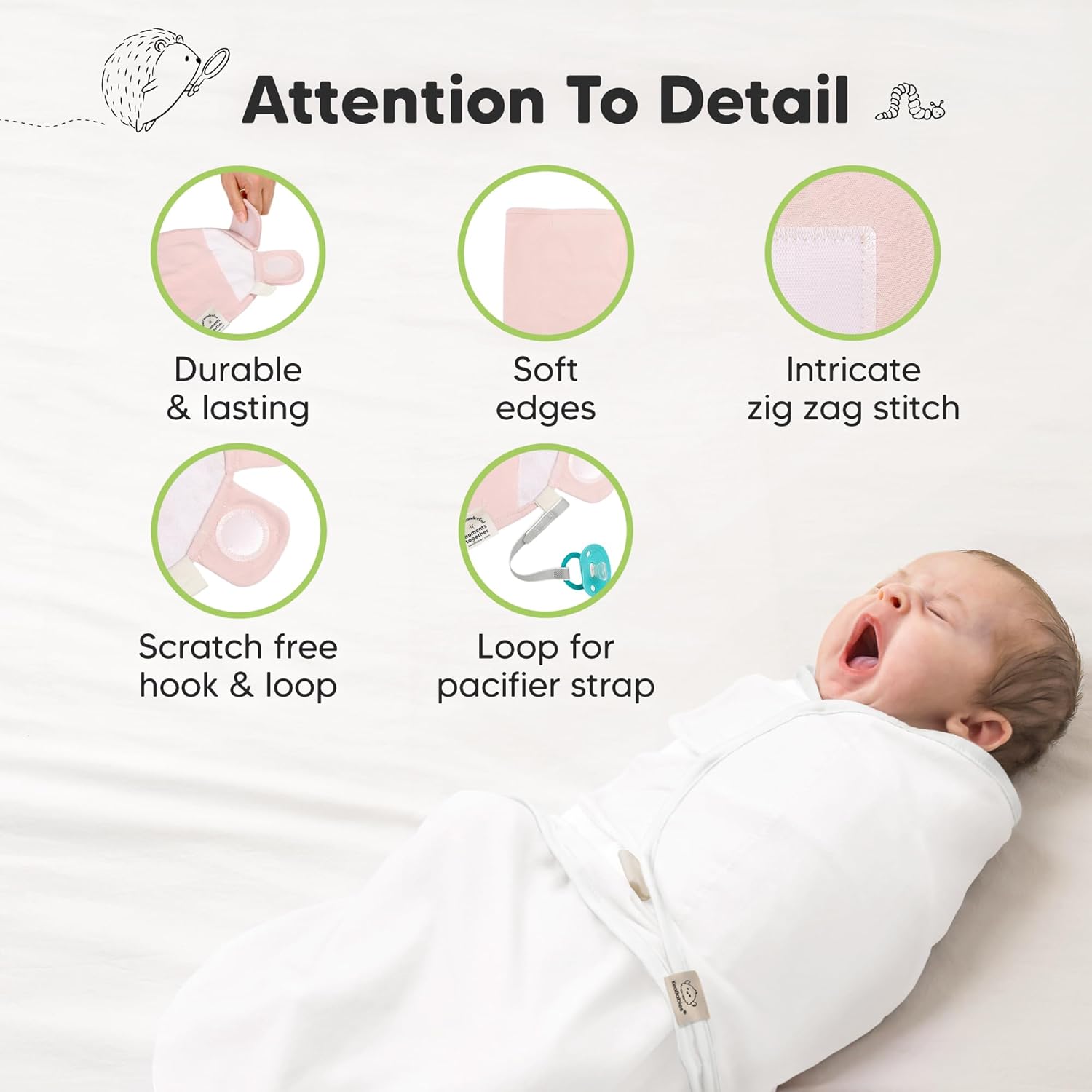 Organic Baby Swaddle Sleep Sacks by [Brand Name] - Soft & Snug for Newborns 0-3 Months | 3-Pack in Daffodil