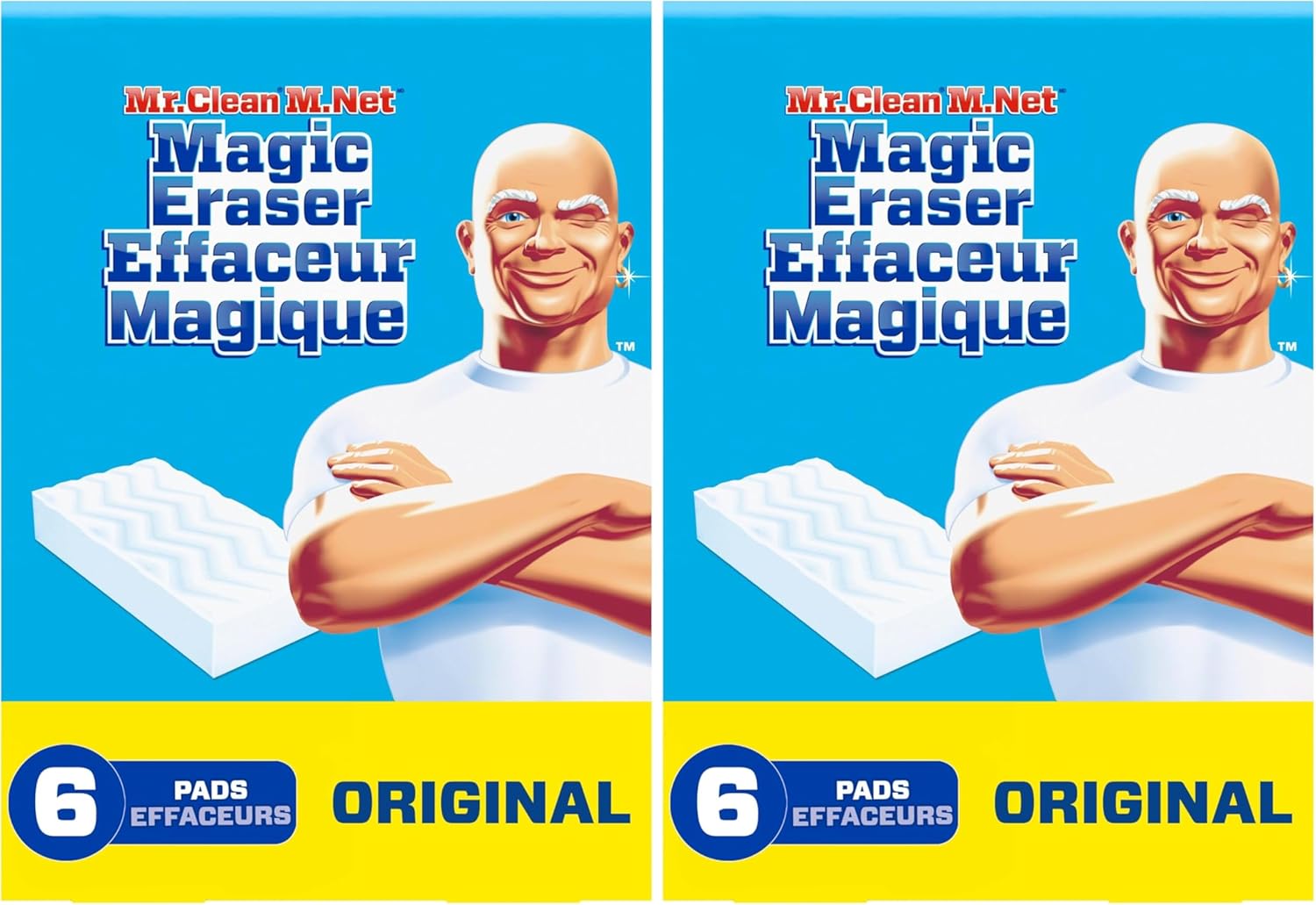 Mr. Clean Magic Eraser - Original Cleaning Pad for Stubborn Stains | Pack of 2