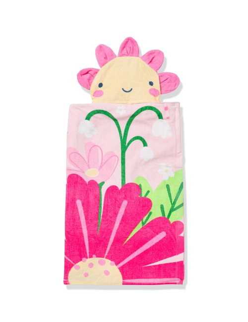 Stephen Joseph, Kids Hooded Bath Beach Towel, Girls and Boys Towel, Swim Pool Cover Up Super Absorbent Cute Characters, Flower