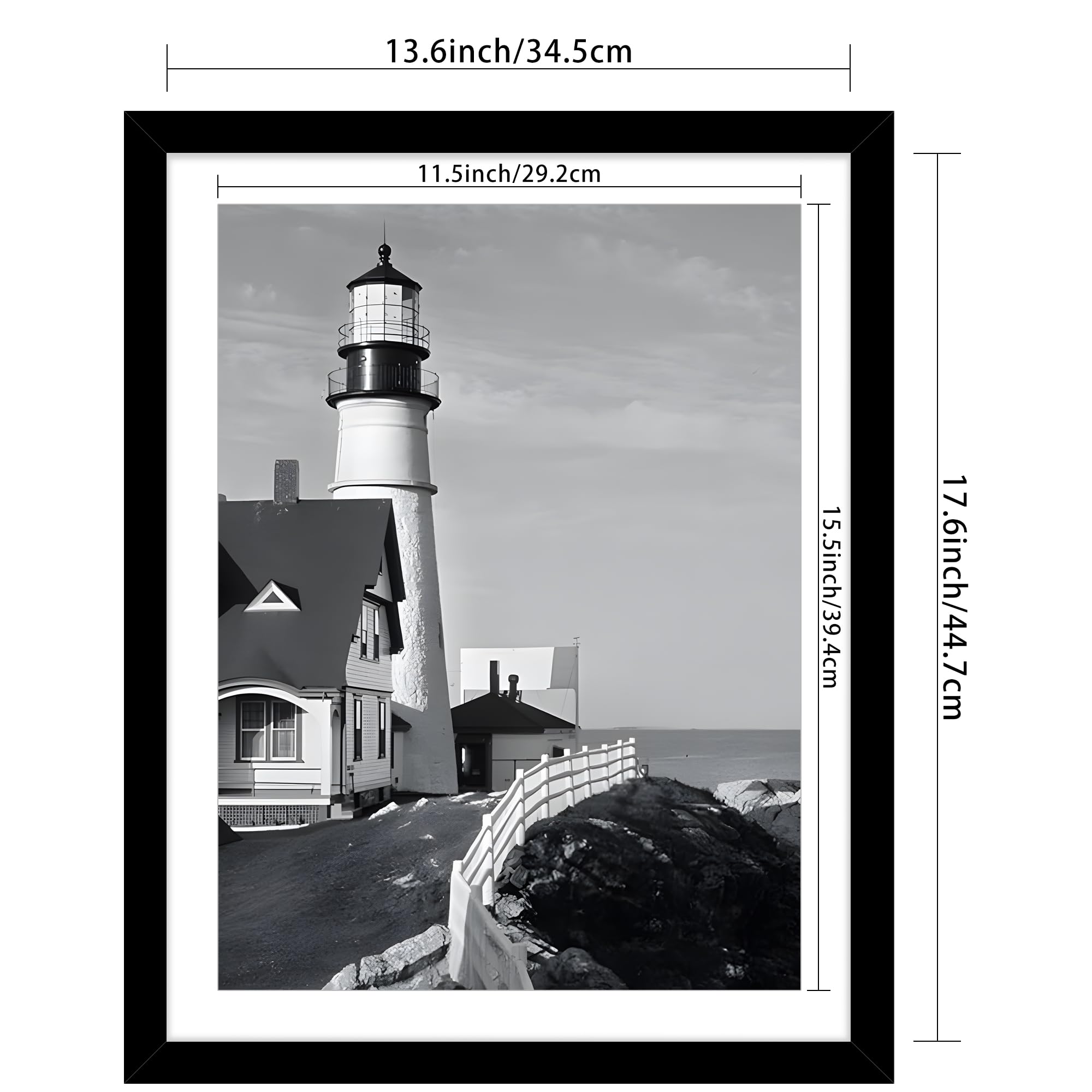 Picrit 14x18 Picture Frame 3 Pack, Black Poster Frame, Display Poster 12 x 16 with Mat or 14 x 18 without Mat for Horizontal or Vertical Wall Mounting