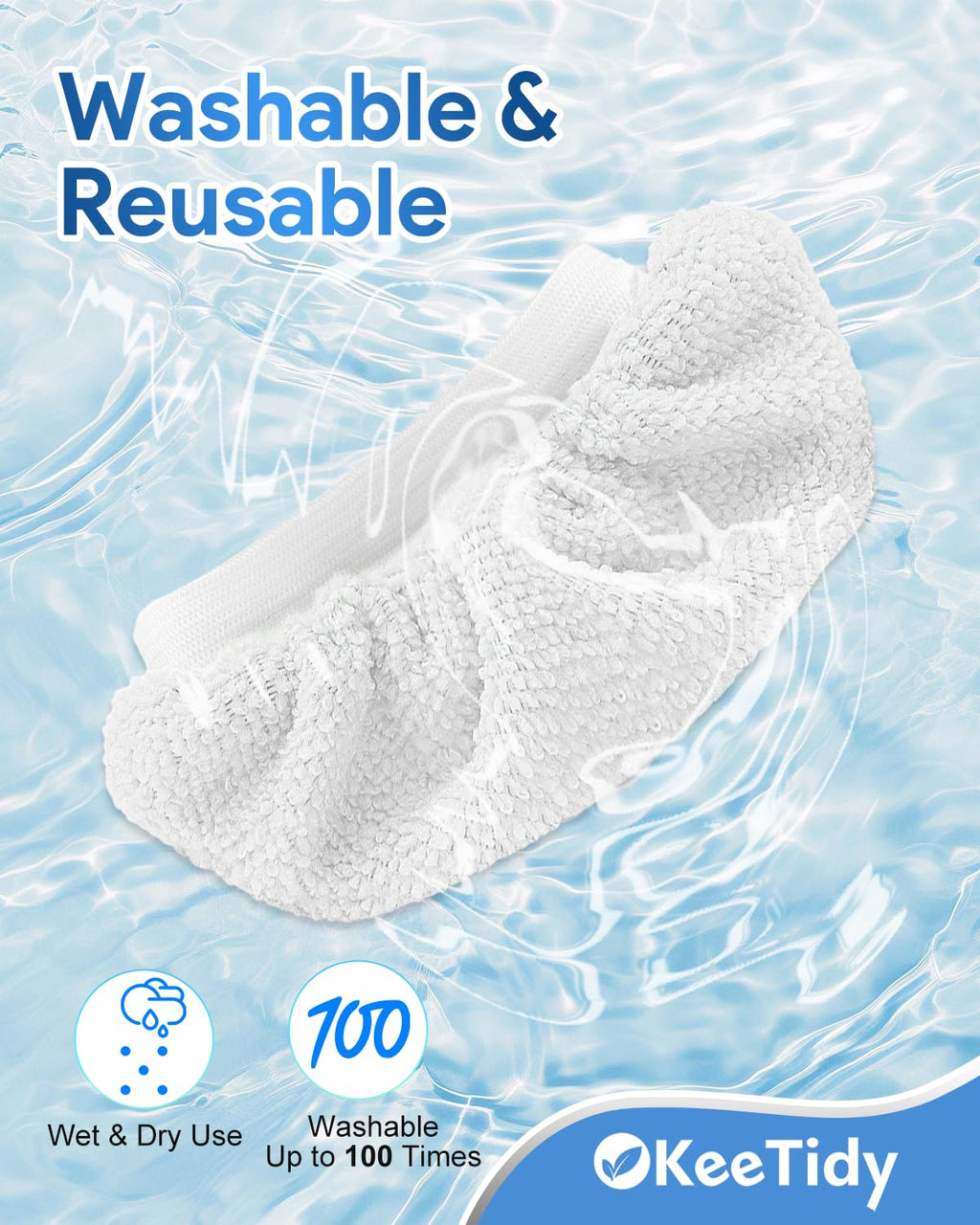 KeeTidy 15 Pack Handheld Steam Cleaner Pads Steamer Attachments Steam Mop Accessories Cloth Compatible with Bissell Steam Shot Universal Reusable Washable Steam Pad Clothes Fit for Wagner Spraytech
