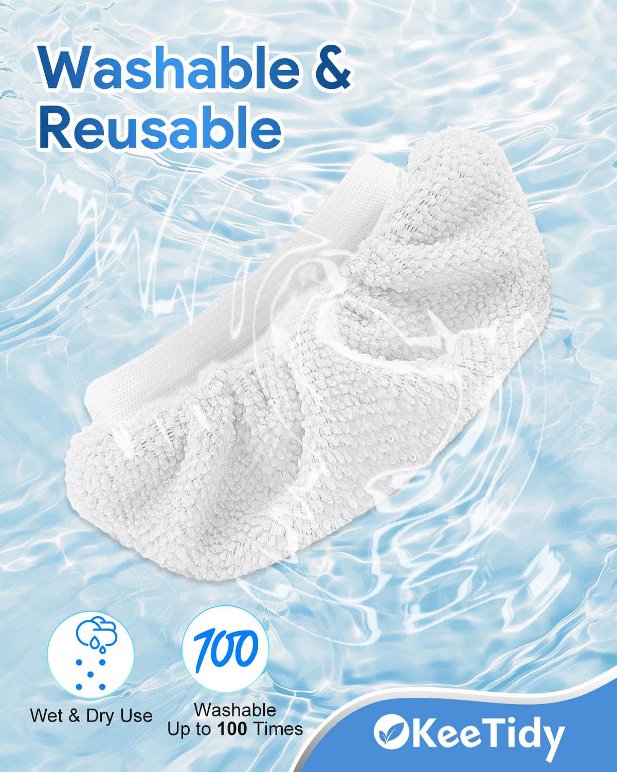 KeeTidy 15 Pack Handheld Steam Cleaner Pads Steamer Attachments Steam Mop Accessories Cloth Compatible with Bissell Steam Shot Universal Reusable Washable Steam Pad Clothes Fit for Wagner Spraytech