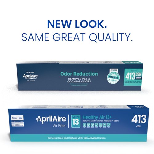 AprilAire 413CBN Replacement Filter - MERV 13 Carbon Air Filter for Whole House Purifiers | 16x25x4 (Pack of 2)