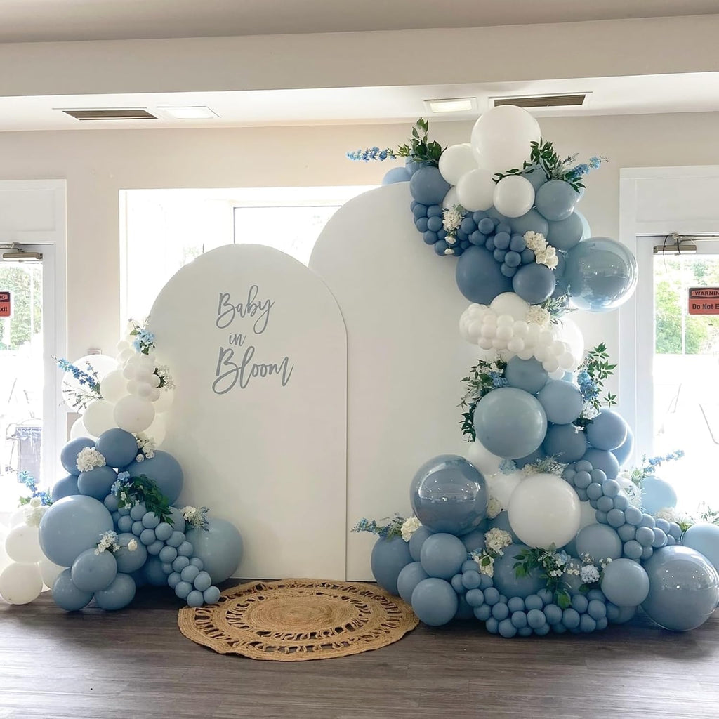 Regine Switzerland Dusty Blue Balloons - 12 Inch Slate Blue | 50pcs for Bridal Shower & Baby Reveal
