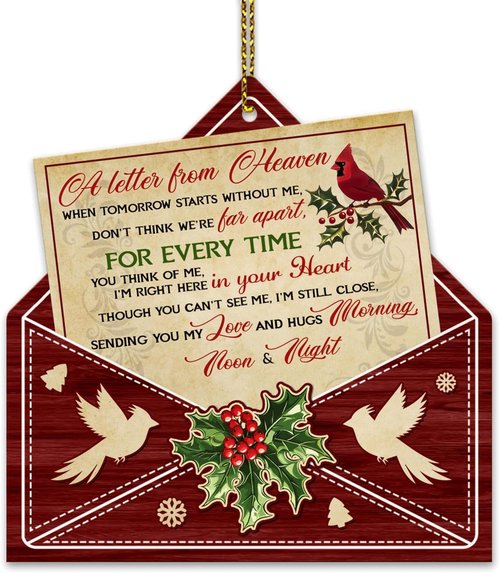 Hyturtle Memorial Christmas Ornament 2025 - Cardinal Tree Decoration for Loved Ones | Sympathy Keepsake