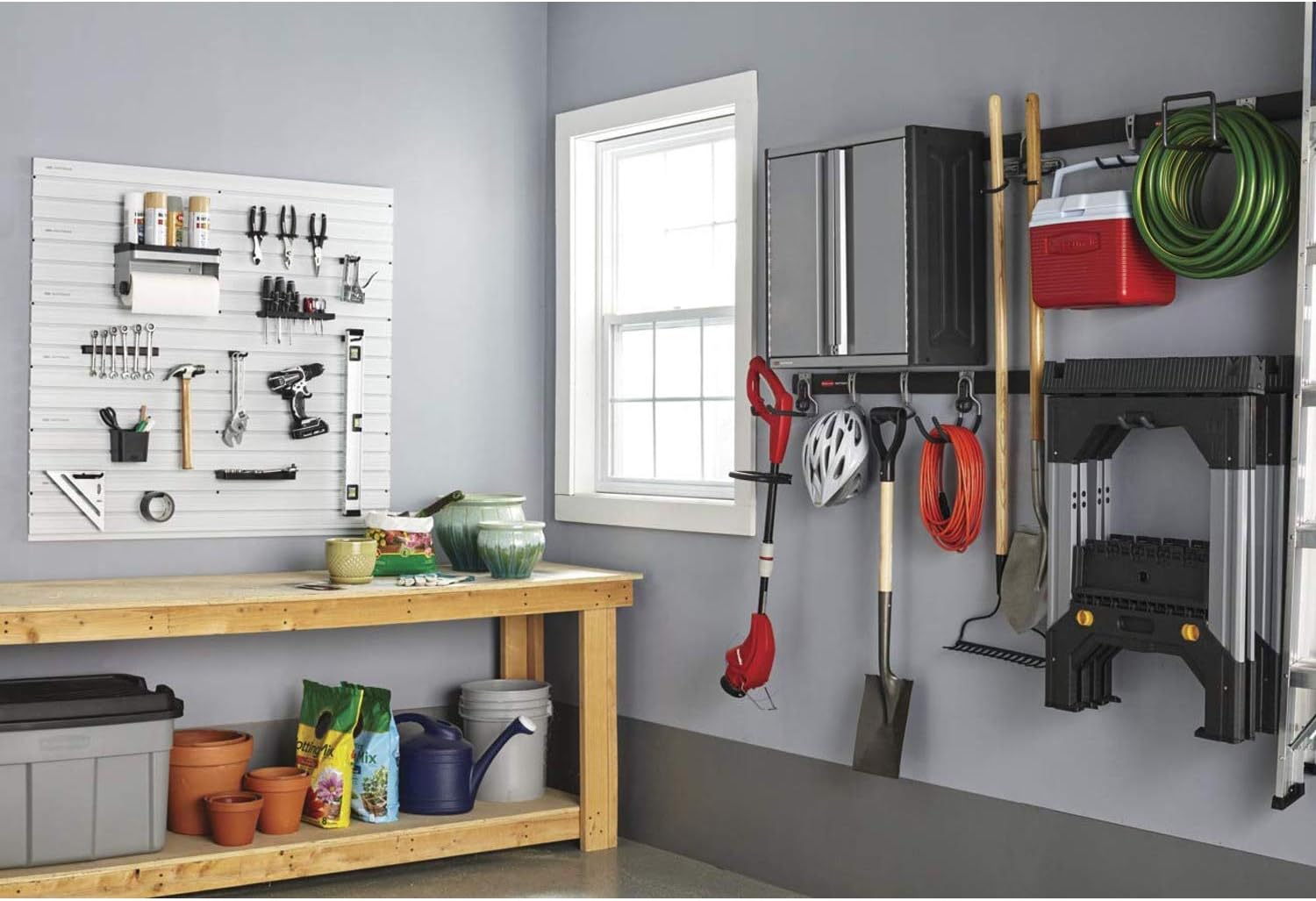 Rubbermaid Garage Hook Organizers - Universal Metallic FastTrack Design | 2 Pack for Efficient Storage