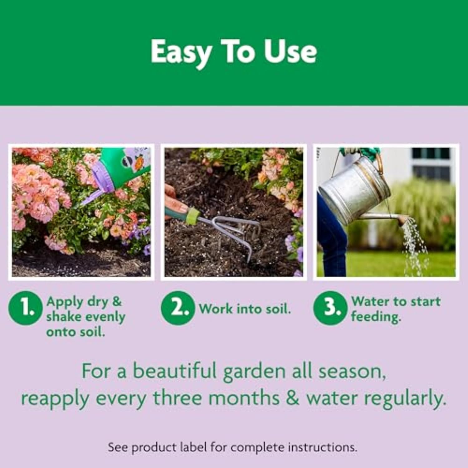 Miracle-Gro Shake 'n Feed Rose & Bloom Plant Food - Long-Lasting Granular Fertilizer for Flowers - 4.5 lbs