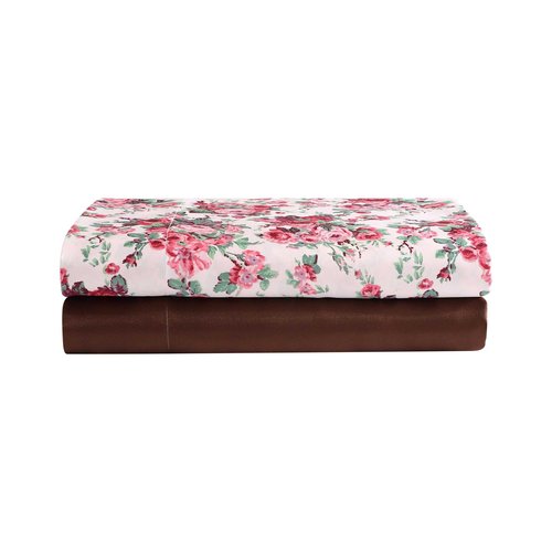 Betsey Johnson - King Bed Sheets, Satin Bedding Set with Matching Pillowcases, Wrinkle & Fade Resistant, Silky Smooth for Healthy Hair (Vintage Floral Pink)