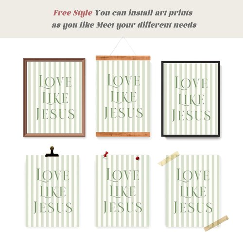 LARTSFRO Coquette Wall Art Decor - Sage Green Bow Posters with Inspirational Bible Verses | 12x16 Inch Set of 4 Unframed
