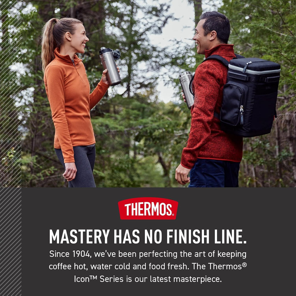 Thermos ICON Series - Insulated Travel Mug | Durable Stainless Steel | 16 oz | Black