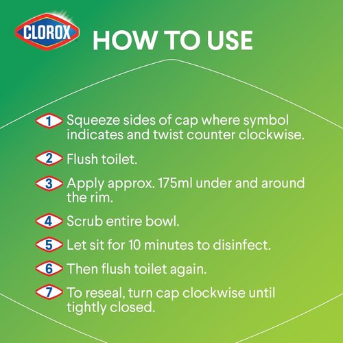 Clorox Toilet Bowl Cleaner - Fresh Scent, 24 Fl Oz - Powerful Stain Removal & Disinfection