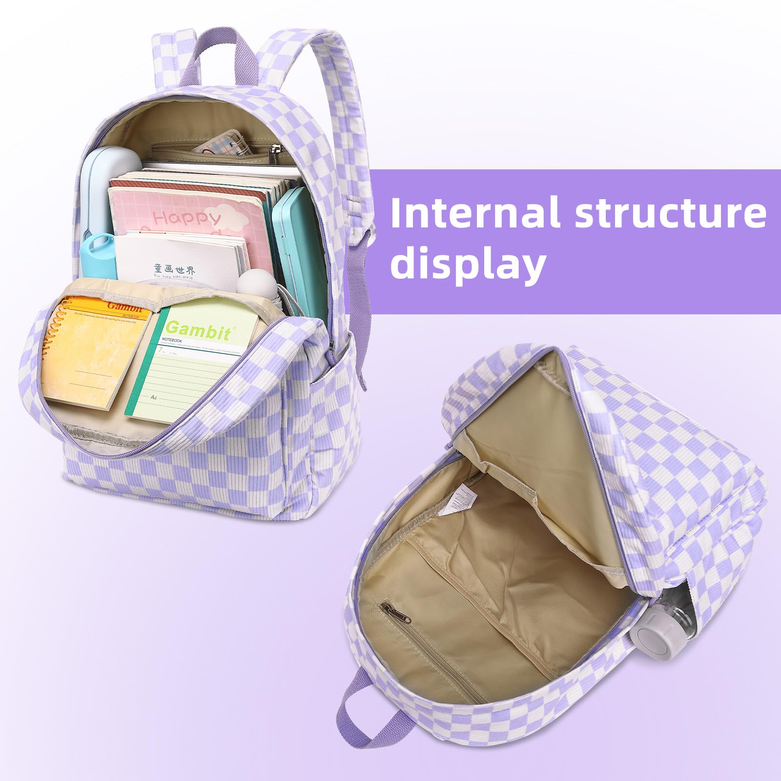 LEDAOU Backpack for Girls School Bag Kids Bookbag Teen Backpack Set Daypack with Lunch Bag and Pencil Case