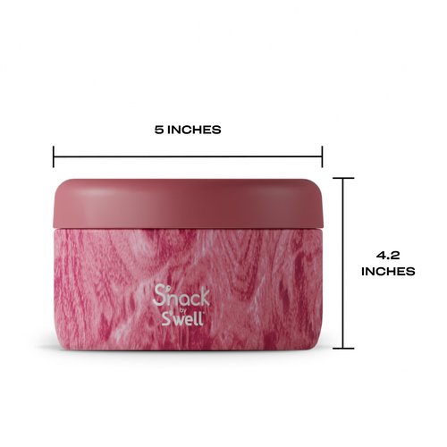 S'well S'nack Stainless Steel Food Container, 10 Oz, Rose Arbor, Double-Layered Insulated Bowls, BPA-Free