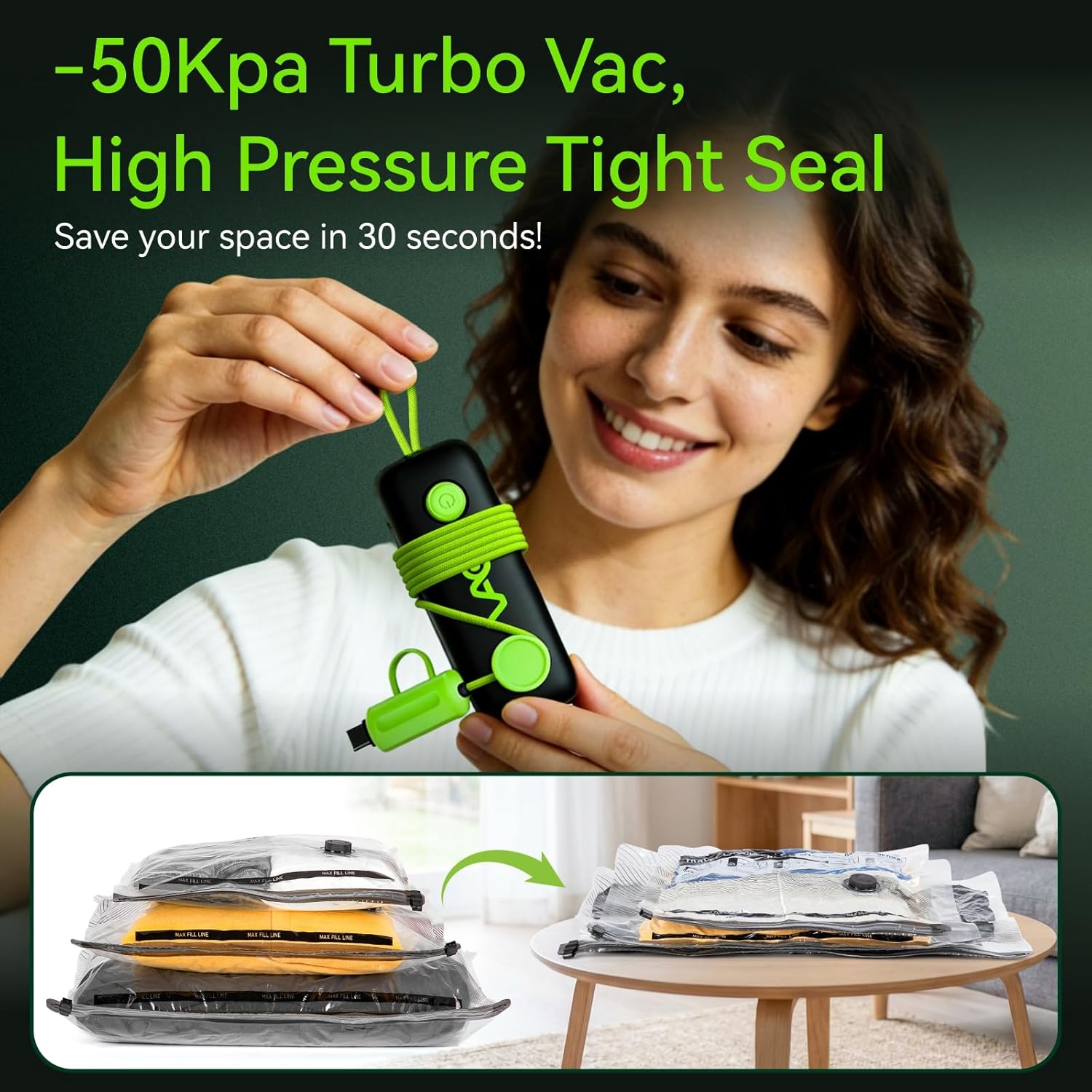 Skiennix Vacuum Bags for Travel - 18 Pack USB Electric Pump Seal Bags | Space Saver for Luggage