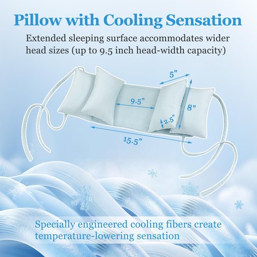 Mistuki Head Stabilizing Pillow Neck Stabilizer Wedge for Sleeping Upright After Cervical Fusion Surgery Cradle Medical Positioning Bedridden Patient Posture Corrector(Cooling Fabric)