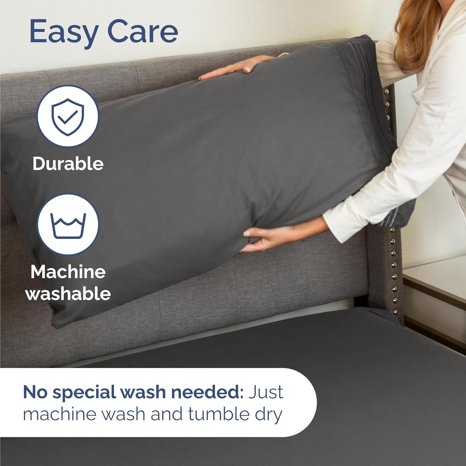 Skiennix Twin Size 3-Piece Sheet Set - Comfy Cooling Bed Sheets | Ultra-Soft, Deep Pockets, Charcoal