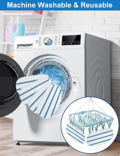 Steam Mop Pads Compatible with PurSteam ThermaPro 10-in-1 and ThermaPro 211 Steam Mop Cleaner Microfiber Pur steam Mop Replacement Pads Washable Reusable Steam Mop Pads for Steamer Floor Cleaning