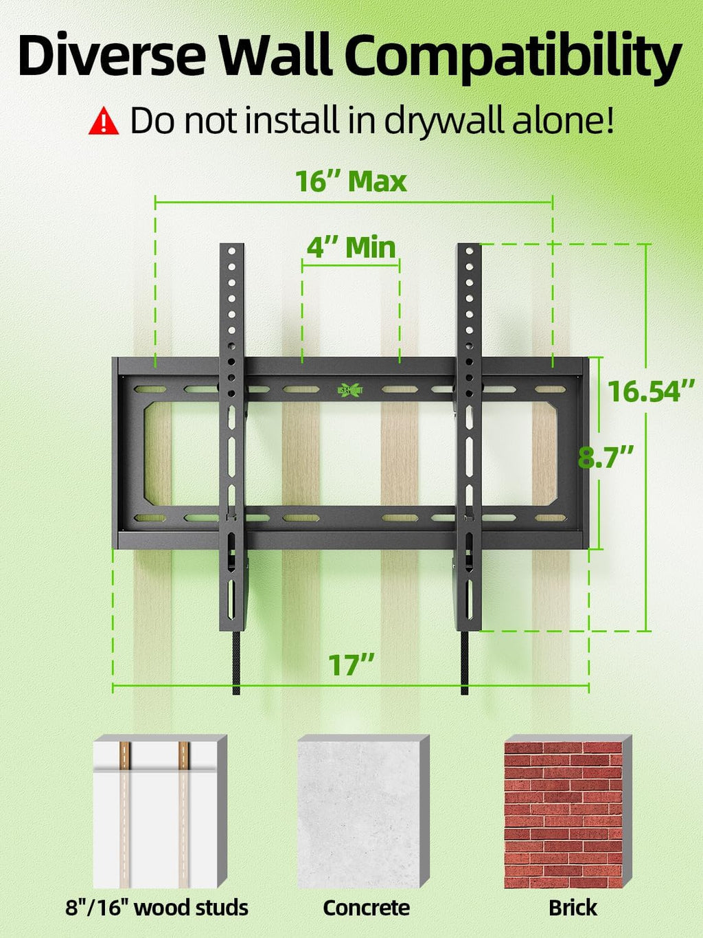 USX MOUNT Full Motion TV Wall Mount - Fits 32-70 Inch TVs Up to 99 lbs | Low Profile Tilt Design
