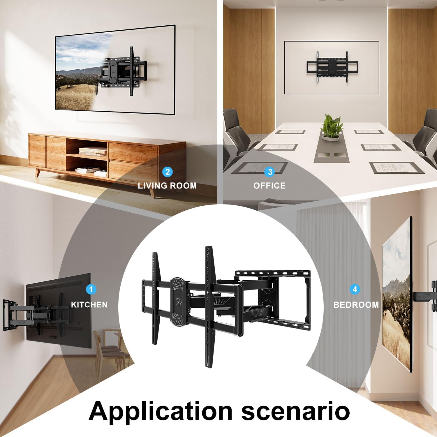Mounting Dream TV Wall Mount - Full Motion Articulating Bracket for 42-84 Inch TVs | Swivel & Tilt, Max VESA 600x400mm, Supports 100lbs