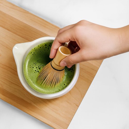 BlendWell 100 Prong Bamboo Matcha Whisk, Traditional Chasen for Smooth and Frothy Matcha Tea, Handcrafted Bamboo Matcha Tool
