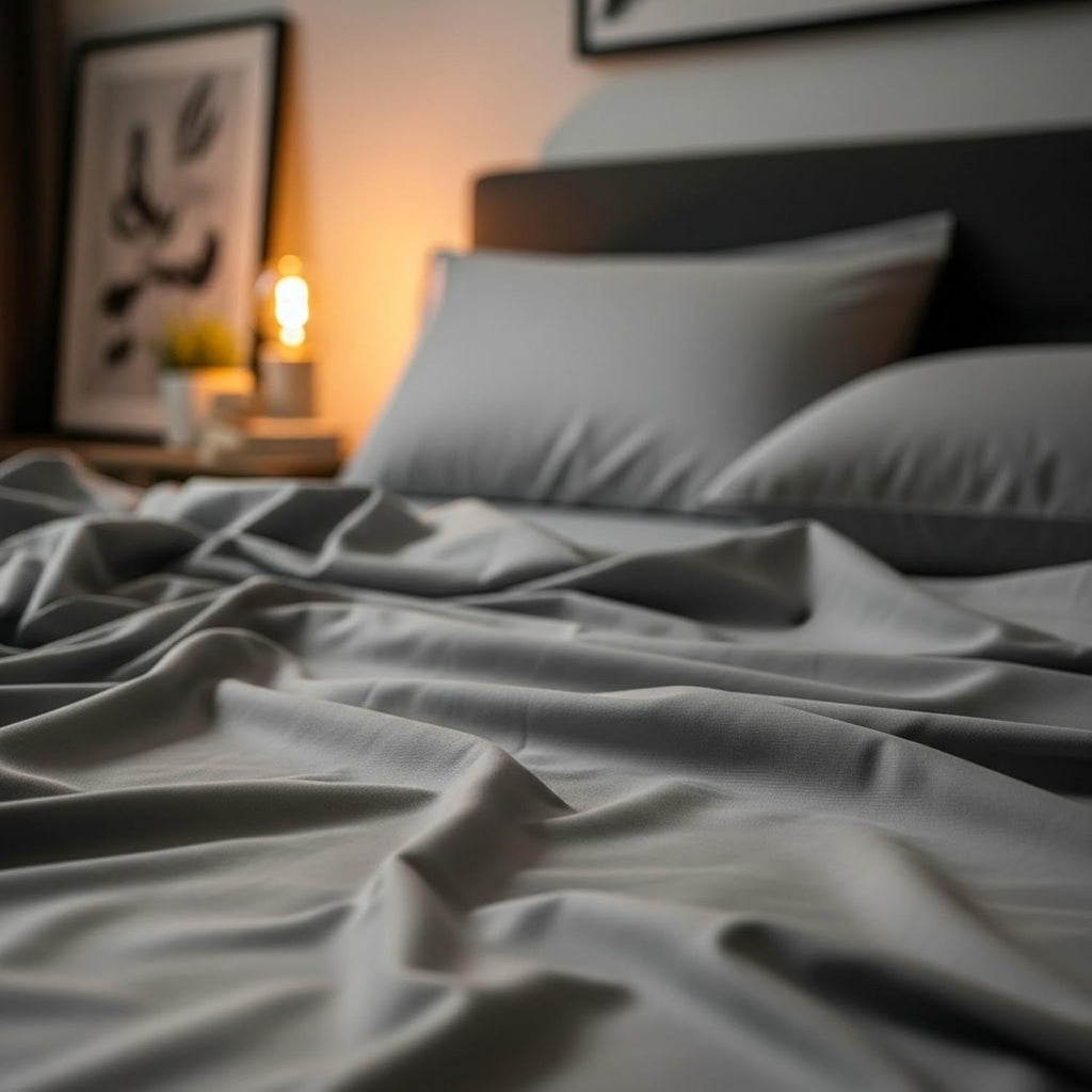 Mellanni King Sheets Set - 4 PC Hotel Luxury Bedding | Extra Soft, Cooling, Wrinkle-Resistant (King, Light Gray)