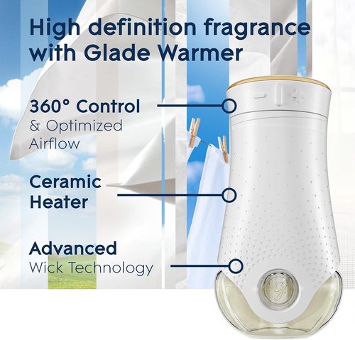 Glade PlugIns Refills Air Freshener - Clean Linen Scented Essential Oils | 6.7 Fl Oz, 10 Count (Pack of 2)