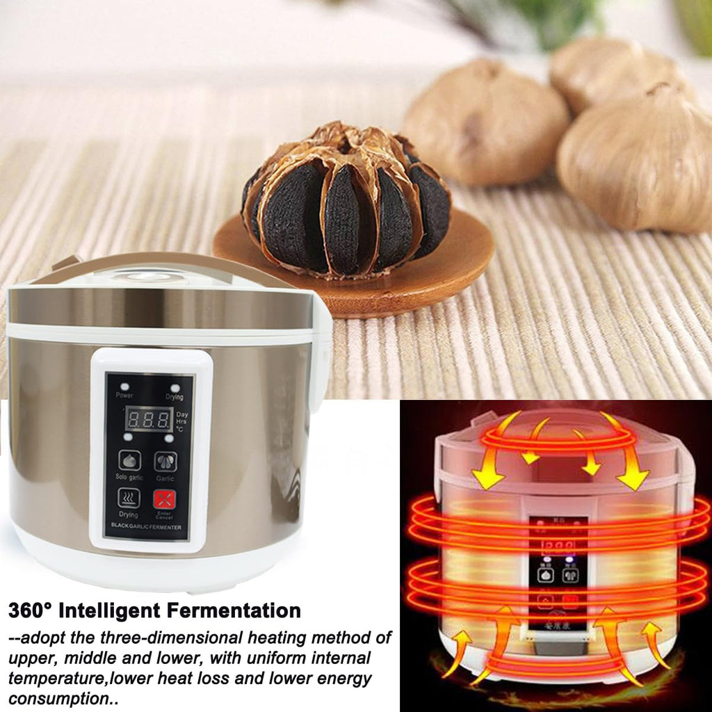INTBUYING 110V 5L Garlic Fermenter - Automatic Black Garlic Maker - Intelligent Control