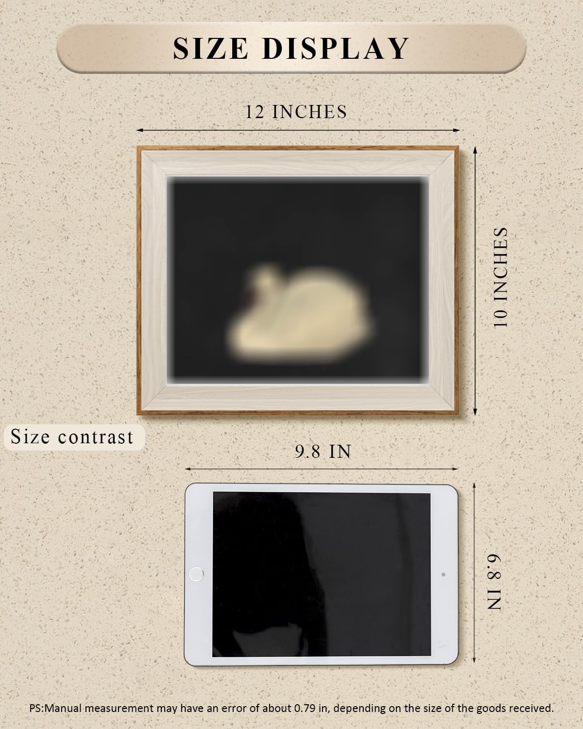 VIYYIEA Framed Wall Art - Minimalist Canvas Prints for Living Room & Bathroom Decor | 12L x 10W