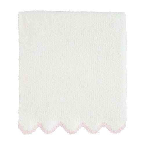 Mud Pie Kids Blue Scallop Chenille Blanket; 34" x 28"