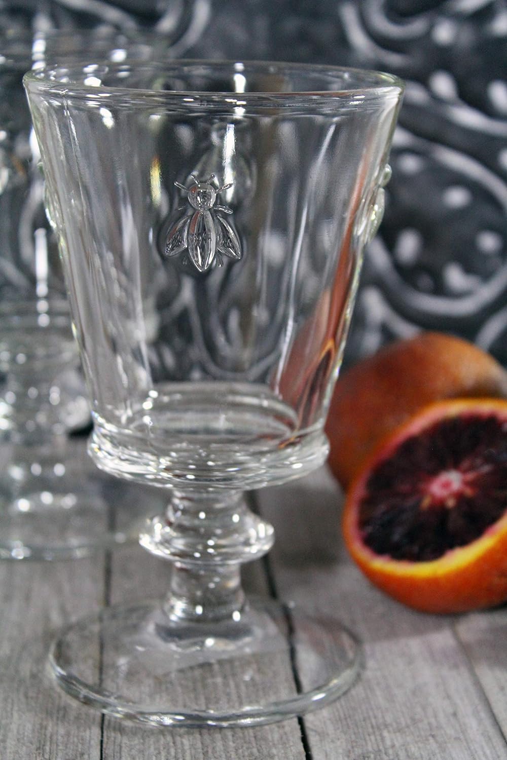 La Rochere Napoleon Bee Stemmed Wine Glass Set of 6 – Vintage Wine Glasses – La Rochere Bee Glassware Sets (12 oz)