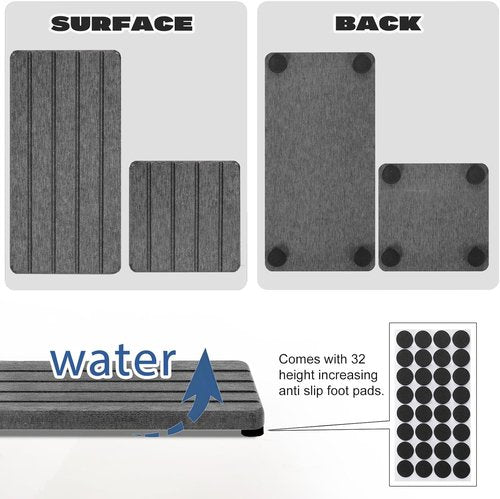 Diatomite Stone Soap Tray - 4PCS Fast Drying Water Absorbing Coaster for Bathroom & Kitchen