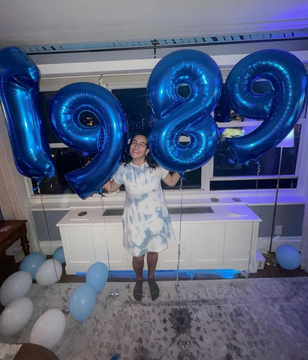 Number 19 Balloon by [Brand Name] - 40-Inch Navy Blue Birthday Decoration for 19th Celebration