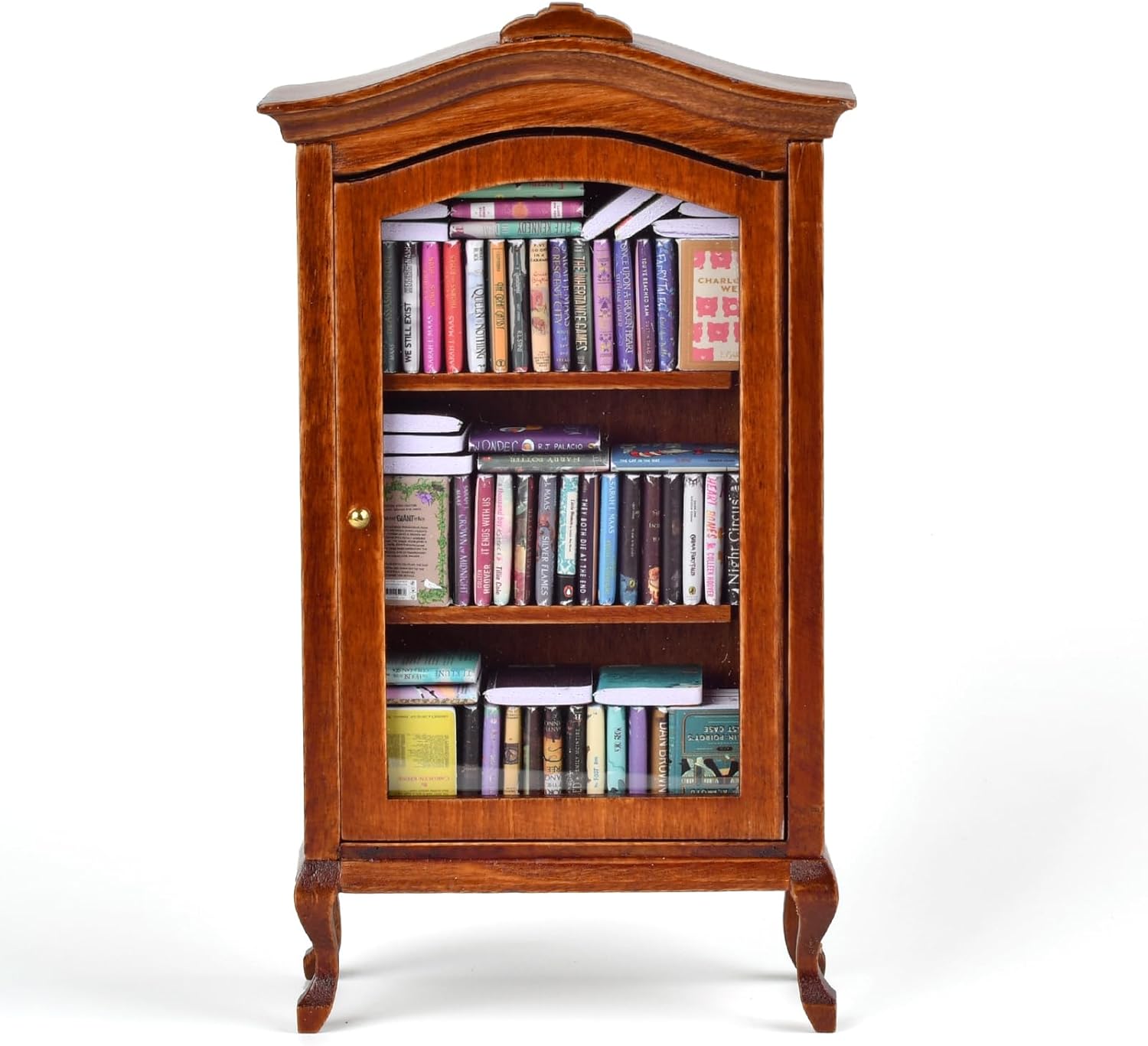 Skiennix Miniature Bookshelf - Unique Stress Relief Bookcase with 100+ Miniature Books | Perfect Gift for Book Lovers